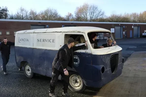 Apprentices to restore Lancia Service Van at In-Comm Training in Shropshire.